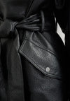 TOPSHOP Sille Faux Leather Jacket, Black