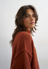 TOPSHOP Frederikke Knitted Jumper, Burnt Orange