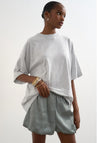 TOPSHOP Cassi Satin Bubble Shorts, Sage Green