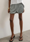TOPSHOP Cassi Satin Bubble Shorts, Sage Green