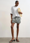 TOPSHOP Cassi Satin Bubble Shorts, Sage Green