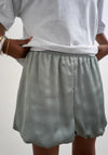 TOPSHOP Cassi Satin Bubble Shorts, Sage Green