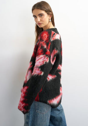 TSDIJA BRUSHED FLOWER JUMPER KNIT
