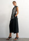 TOPSHOP Carla Sequin with Side Tie Detail Tunic Top, Black