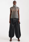 TOPSHOP Anli Wide Leg Balloon Trousers, Black