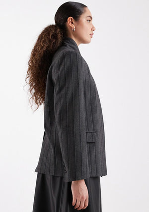 TSALAZ PINSTRIPE HIGHNECK BLAZER