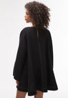 TOPSHOP Contrast Stitch Ballon Sleeve Dress, Black