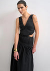 TOPSHOP Alina Cut Out Maxi Dress, Black