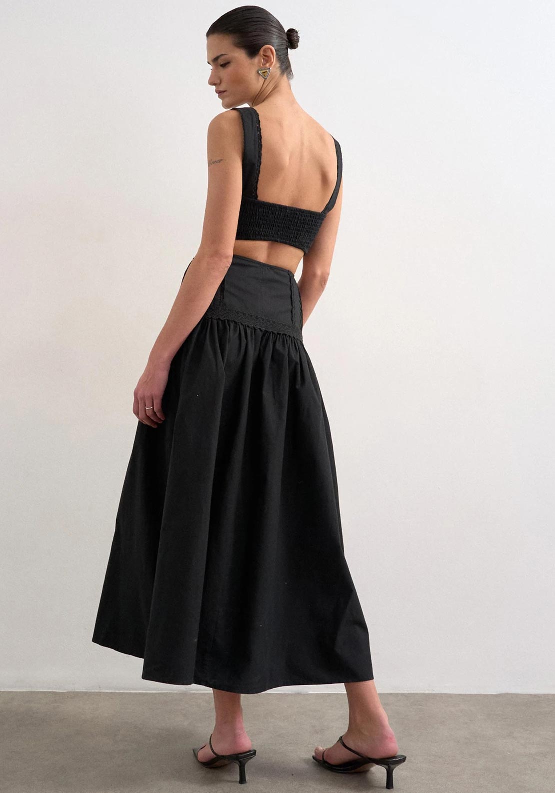 TOPSHOP Alina Cut Out Maxi Dress, Black - McElhinneys TOPSHOP Alina Cut Out Maxi Dress, Black - McElhinneys