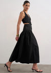 TOPSHOP Alina Cut Out Maxi Dress, Black