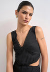 TOPSHOP Alina Cut Out Maxi Dress, Black