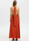 Selected Femme Halterneck Maxi Dress, Burnt Orange