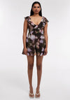TOPSHOP Rikke Ruffle Mini Dress, Brown