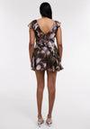 TOPSHOP Rikke Ruffle Mini Dress, Brown