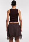 TOPSHOP Lani Low Rise Mini Skirt, Chocolate Brown