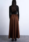 Topshop Lilou Pinstripe Full Maxi Skirt, Brown