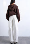 TOPSHOP Alma High Rise Barrel Leg Jeans, Cream