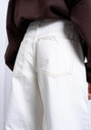 TOPSHOP Alma High Rise Barrel Leg Jeans, Cream