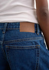TOPSHOP Vigga High Waist Wide Denim Shorts, Medium Blue
