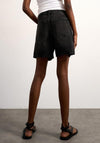 TOPSHOP Vigga High Waist Wide Denim Shorts, Black