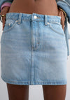 TOPSHOP Silje Mini Denim Skirt, Blue