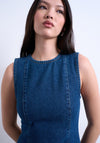 TOPSHOP Liv Denim Mini Dress, Blue