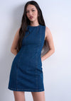 TOPSHOP Liv Denim Mini Dress, Blue