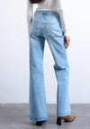 TOPSHOP Marie Flared High Waist Jeans, Light Blue