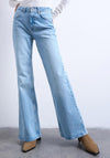 TOPSHOP Marie Flared High Waist Jeans, Light Blue