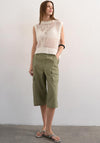 TOPSHOP Josephine Embroidered Sheet Knit Vest, Ivory