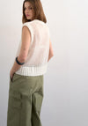 TOPSHOP Josephine Embroidered Sheet Knit Vest, Ivory