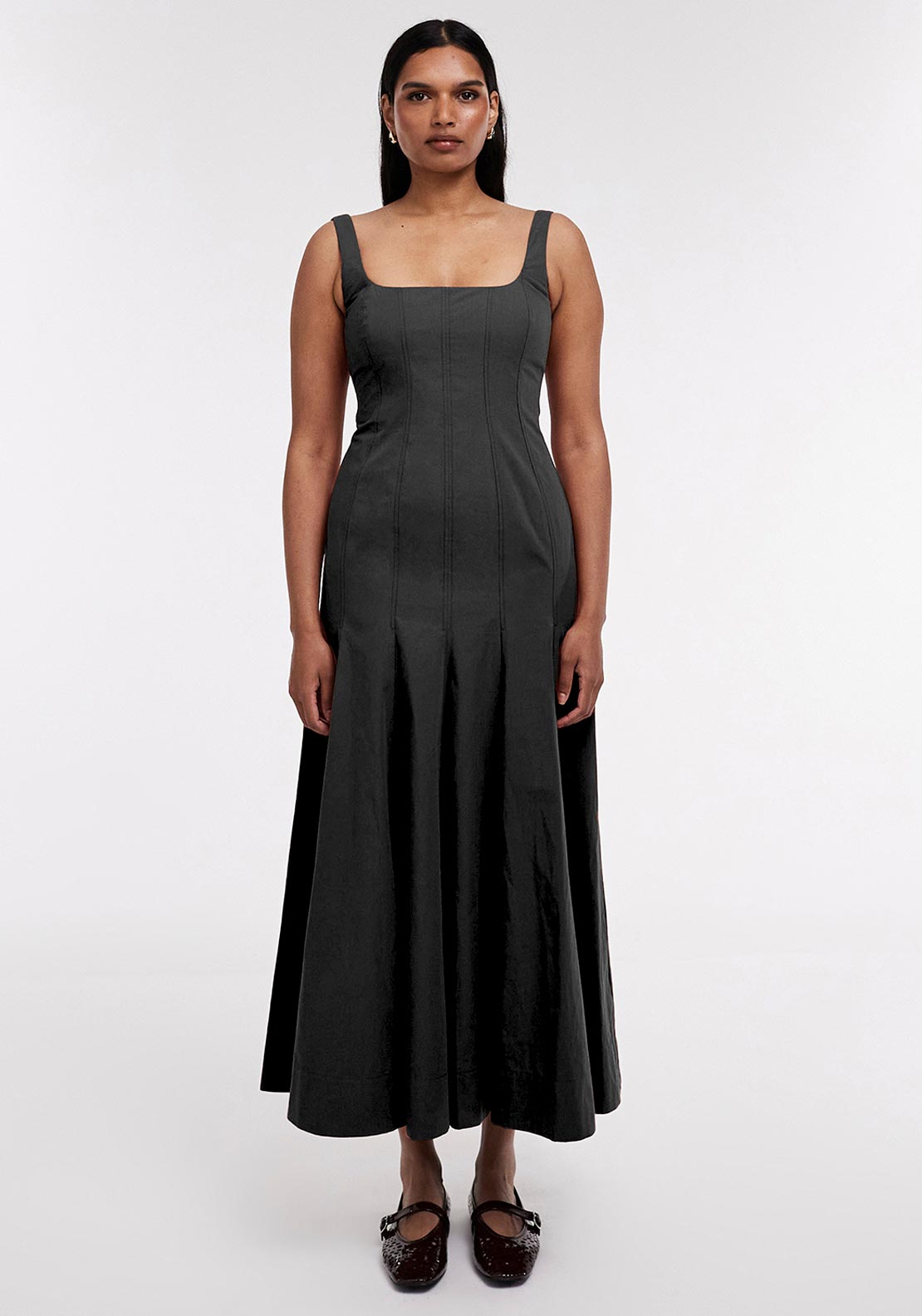 TOPSHOP Eva Square Neck Maxi Dress, Black - McElhinneys TOPSHOP Eva Square Neck Maxi Dress, Black - McElhinneys