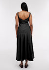 TOPSHOP Eva Square Neck Maxi Dress, Black