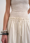 TOPSHOP Nanna Sleeveless With Slit Maxi Dress, Cream