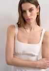TOPSHOP Viola Square Neck Maxi Dress, Cream