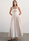 TOPSHOP Viola Square Neck Maxi Dress, Cream