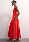 TOPSHOP Viola Square Neck Maxi Dress, Orange