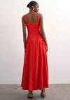 TOPSHOP Viola Square Neck Maxi Dress, Orange
