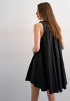 TOPSHOP Lea Pleated Mini Dress, Black