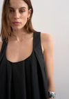 TOPSHOP Lea Pleated Mini Dress, Black