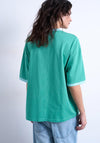TOPSHOP Emily Graphic Print Oversized T-Shirt, Green