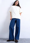 TOPSHOP Victoria Oversized Basic T-Shirt, Cream