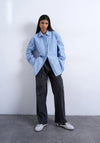 TOPSHOP Demi Oversized Shirt, Blue