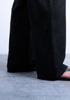 TOPSHOP Lakia Straight Leg Woven Trousers, Black