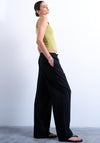 TOPSHOP Lakia Straight Leg Woven Trousers, Black