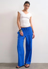 TOPSHOP Slakia Wide Leg Trousers, Blue