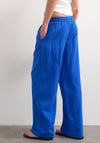 TOPSHOP Slakia Wide Leg Trousers, Blue