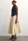 TOPSHOP Ankle A-Line Skirt, Yellow