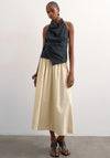 TOPSHOP Ankle A-Line Skirt, Yellow