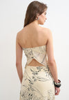 TOPSHOP Scarlet Scarf Bandeau Top, Cream